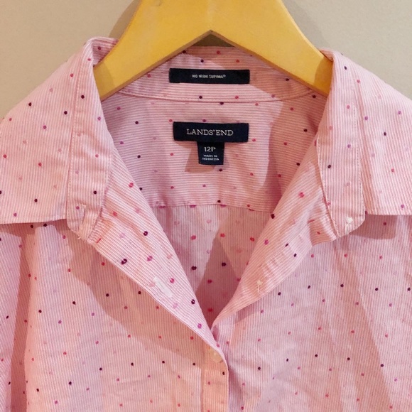 LANDS’ END cotton printed shirt size 12P - Picture 3 of 4
